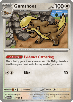 2025 Gumshoos #110 Mega Evolution
