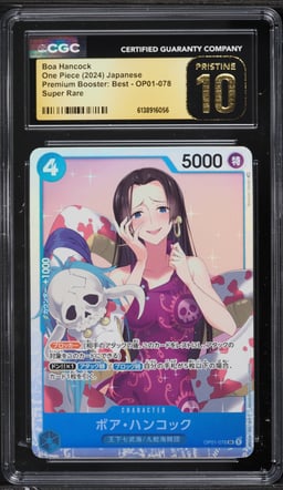2024 One Piece Japanese Premium Booster Best SR Boa Hancock #OP01-078 CGC 10 PRISTINE