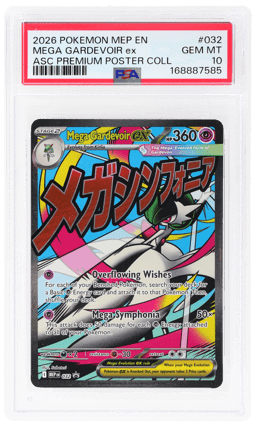 2026 Pokemon Mega Evolution Ascended Heroes Premium Poster Collection Mega Gardevoir Ex #032 PSA 10