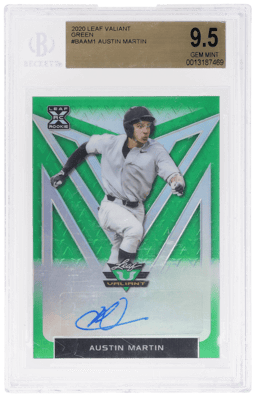 2020 Leaf Valiant Autograph Green Austin Martin #BA-AM1 44/99 BGS 9.5