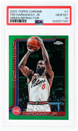 2025 Topps Chrome Green Refractor Tim Hardaway Jr. #7 31/99 PSA 10