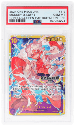 2024 One Piece Promo Japanese Grand Asia Open Participation Monkey D. Luffy #OP05-119 PSA 10