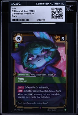 2026 Riftbound: LoL Unleashed Vex #055 CGC AUTH