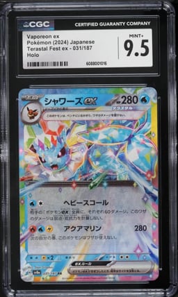 2024 Pokemon Japanese Scarlet & Violet Terastal Fest ex Vaporeon ex #31 CGC 9.5 MINT+
