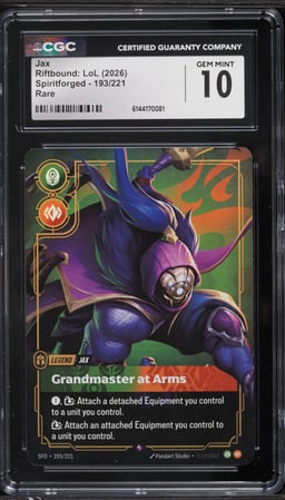 2026 Riftbound League Of Legends Spiritforged Jax #193 CGC 10 GEM MINT