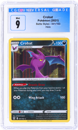 2021 Pokemon Battle Styles Holo Crobat #91 CGC 9