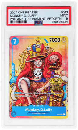 2024 One Piece Tournament Promo 2nd Anniversary Participant Monkey D. Luffy #P-043 PSA 9