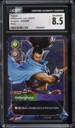 2025 Riftbound League Of Legends LoL Origins Yasuo #259 CGC 8.5 NM-MT+