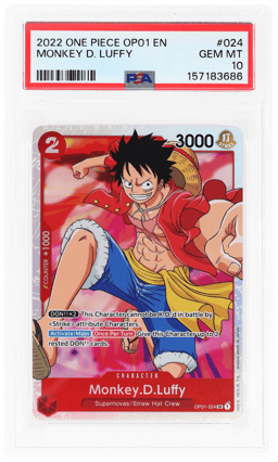2022 One Piece Romance Dawn Monkey D. Luffy #OP01-024 PSA 10