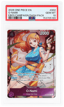 2026 One Piece Heroines Campaign Dash Pack O-Nami #ST18-002 PSA 10