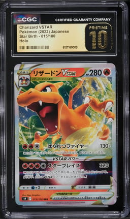 2022 Pokemon Japanese Sword & Shield Star Birth Holo Charizard VSTAR #15 CGC 10 PRISTINE