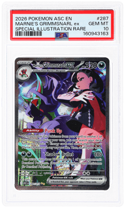 2026 Pokemon Mega Evolution Ascended Heroes Special Illustration Rare Marnie's Grimmsnarl Ex #287 PSA 10