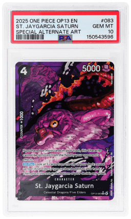 2025 One Piece Carrying On His Will Special Alternate Art St. Jaygarcia Saturn #OP13083 PSA 10