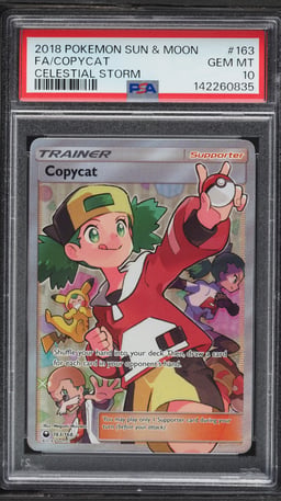 2018 Pokemon Sun & Moon Celestial Storm Full Art Copycat #163 PSA 10 GEM MINT