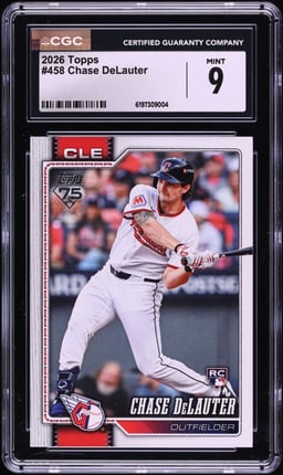 2026 Topps Chase DeLauter ROOKIE #458 CGC 9 MINT