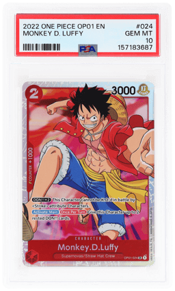 2022 One Piece Romance Dawn Monkey D. Luffy #OP01-024 PSA 10