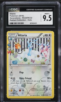 2016 Pokemon XY Generations Radiant Collection Holo Altaria #RC24 CGC 9.5 MINT+