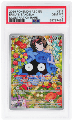 2026 Pokemon Mega Evolution Ascended Heroes Illustration Rare Erika's Tangela #218 PSA 10