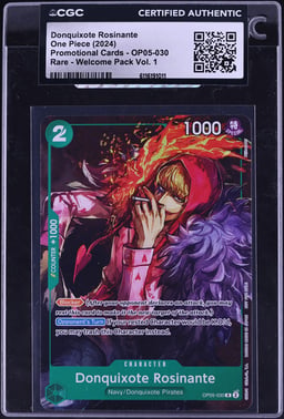 2024 One Piece Promo Cards Welcome Pack Vol. 1 Donquixote Rosinante #OP05-030 CGC AUTH