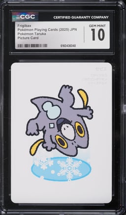 2025 Pokemon Japanese Playing Cards Taruka Picture Frigibax CGC 10 GEM MINT