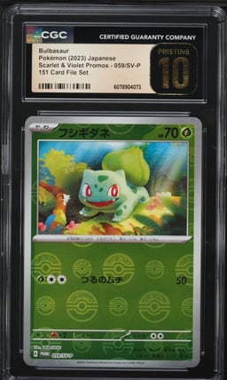2023 Pokemon Japanese SV Promo 151 Poke Ball Reverse Holo Bulbasaur #59 CGC 10