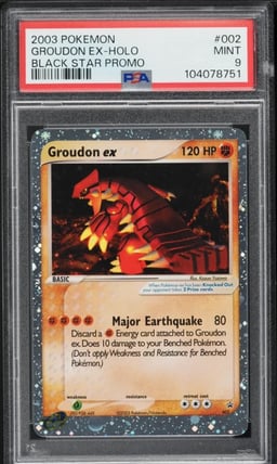 2003 Pokemon Black Star Promo Holo Groudon ex #2 PSA 9 MINT