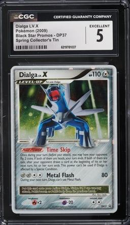 2009 Pokemon Diamond & Pearl Promo Spring Collector's Tin Holo Dialga LV.X #DP37 CGC 5 EX