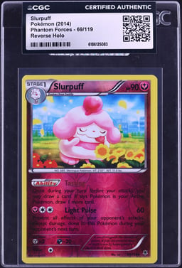 2014 Pokemon Phantom Forces Reverse Holo Slurpuff #69 CGC AUTH