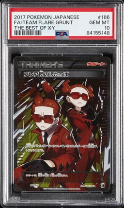 2017 POKEMON JPN THE BEST OF XY #186 FULL ART/TEAM FLARE GRUNT PSA 10