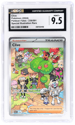 2024 Pokemon Scarlet and Violet Paldean Fates Special Illustration Rare Clive #236 CGC 9.5