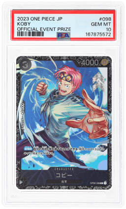 2023 One Piece Japanese Promos Official Event Prize Koby #OP02098 PSA 10