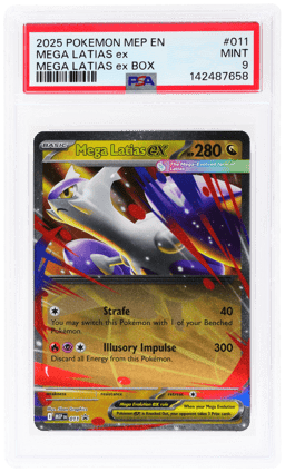 2025 Pokemon Mega Evolution Black Star Promo Box Mega Latias Ex #011 PSA 9