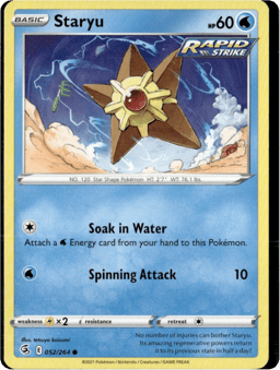 2021 Staryu #52 Fusion Strike