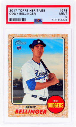 2017 Topps Heritage Cody Bellinger #678A PSA 9