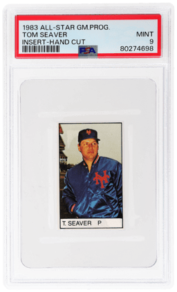 1983 All-Star Game Program Inserts Hand Cut Tom Seaver PSA 9