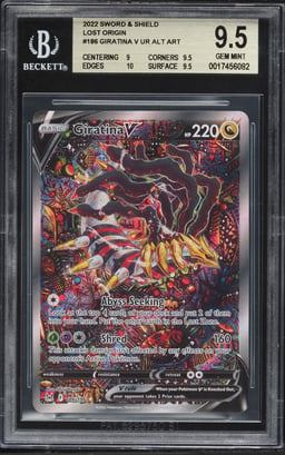 2022 Pokemon Sword & Shield Lost Origin Alt Art Giratina V #186 BGS 9.5 GEM MINT