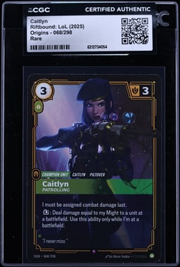 2025 Riftbound League Of Legends LoL Origins Caitlyn #068 CGC AUTH