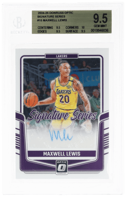 2024 Donruss Optic Signature Series Maxwell Lewis #SSLEW BGS 9.5