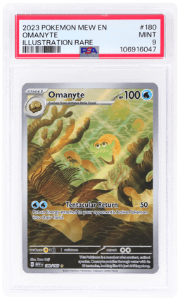 2023 Pokemon Scarlet and Violet 151 Illustration Rare Omanyte #180 PSA 9