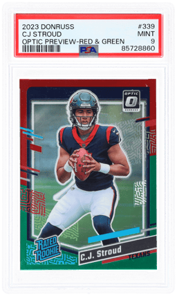 2023 Donruss Optic Rated Rookie Preview Red and Green CJ Stroud #339 PSA 9