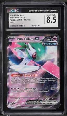 2023 Pokemon Scarlet & Violet Paradox Rift Holo Iron Valiant ex #89 CGC 8.5 NM-MT+
