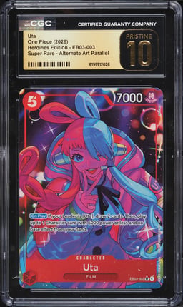 2026 One Piece Heroines Edition Alt Art Uta #EB03-003 CGC 10 PRISTINE