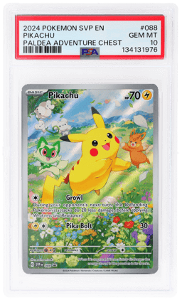 2024 Pokemon Scarlet and Violet Black Star Promo Paldea Adventure Chest Pikachu #088 PSA 10