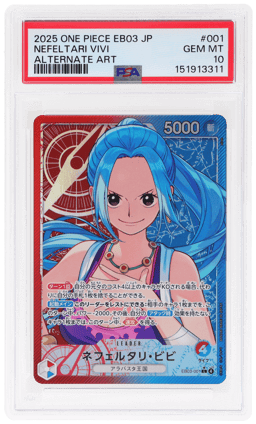 2025 One Piece Heroines Japanese Alternate Art Nefeltari Vivi #EB03001 PSA 10