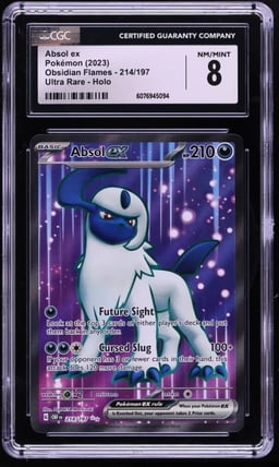2023 Pokemon SV Obsidian Flames Full Art Absol ex #214 CGC 8 NM-MT