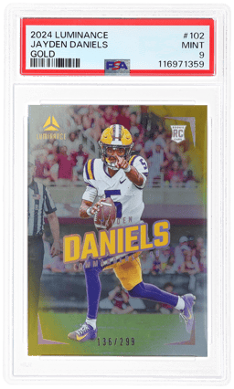 2024 Panini Luminance Gold Jayden Daniels #102 136/299 PSA 9