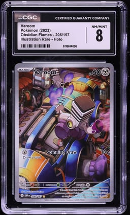 2023 Pokemon Scarlet & Violet Obsidian Flames IR Varoom #206 CGC 8 NM-MT