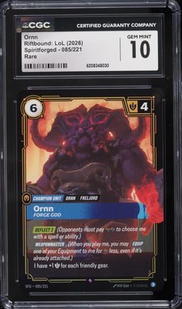 2026 Riftbound League Of Legends LoL Spiritforged Ornn #85 CGC 10 GEM MINT