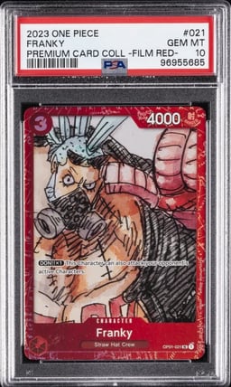 2023 ONE PIECE PREM CARD COLL -ONE PIECE FILM RED- #021 FRANKY PSA 10