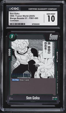 2025 DBS Fusion World Japanese Manga Son Goku #FB01-085 CGC 10 GEM MINT